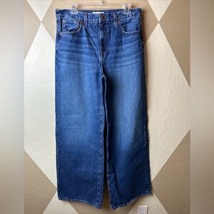 Madewell Super Wide Leg Jeans Size 30 Medium Wash Denim Womens Pants NWOT